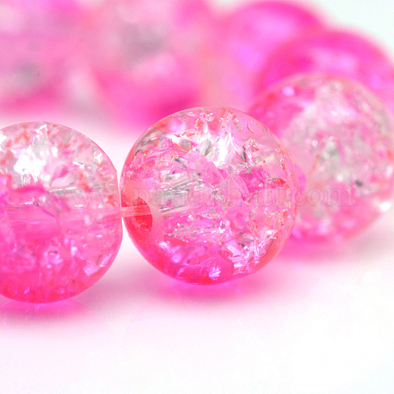Baking Painted Crackle Glass Beads Strands X-CCG-S001-10mm-09-1