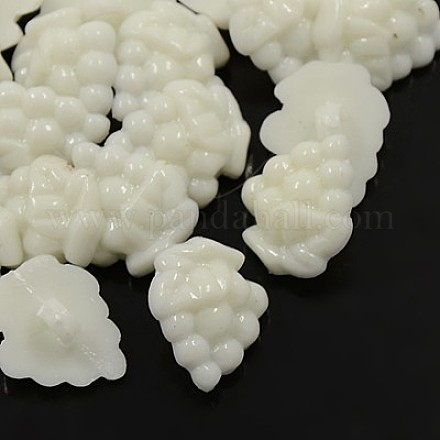 Boutons shank acryliques de raisin  X-BUTT-E041-10-1