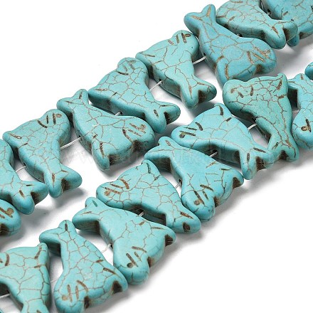 Chapelets de perles en turquoise synthétique G-P507-07A-1