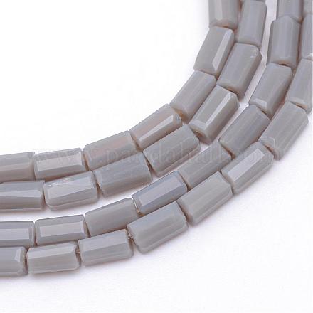 Opaque Solid Glass Bead Strands GLAA-R169-3x6-02F-1