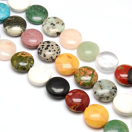 Chapelets de perles en pierre précieuse naturelle et synthétique G-L246-02-1