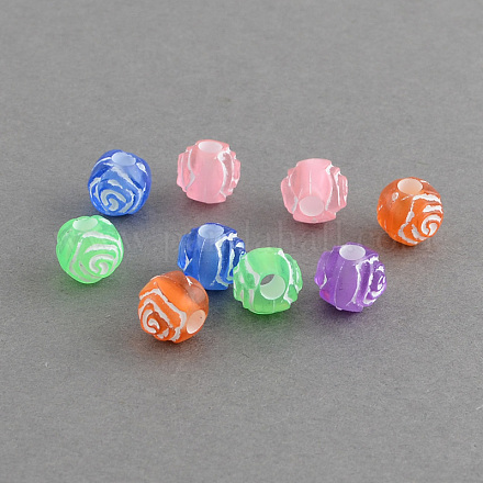 Transparent Acrylic Beads TACR-R106-M-1