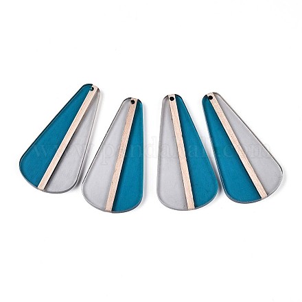 Прозрачные подвески из смолы и дерева RESI-T057-54A-1