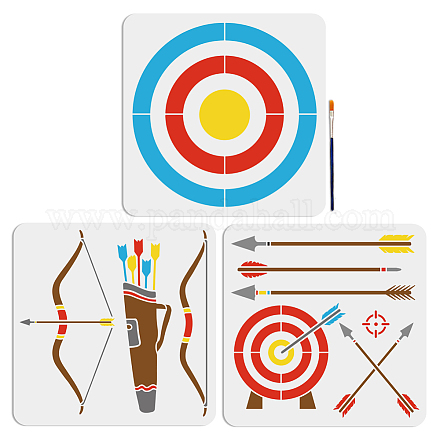 1 набор трафаретов для рисования и рисования животных в виде стрельбы из лука DIY-MA0004-37B-1