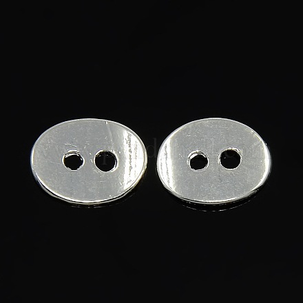 Alloy Oval Buttons TIBE-ZN48623-S-FF-1
