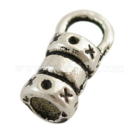 Antique Silver Tibetan Style Cord Ends X-LF0491Y-1
