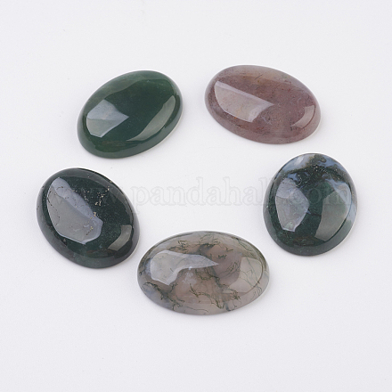 Natural Indian Agate Flat Back Cabochons G-G741-30x40mm-03-1