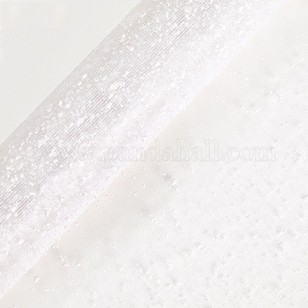 オーガンジーチュールネットリボン  ウェディングパーティーの装飾用の生地チュール  チュチュスカート縫製工芸品  ホワイト  2インチ（50mm）  約3.83~4.37ヤード（3.5~4m）/ロール PW-WG43751-01-1