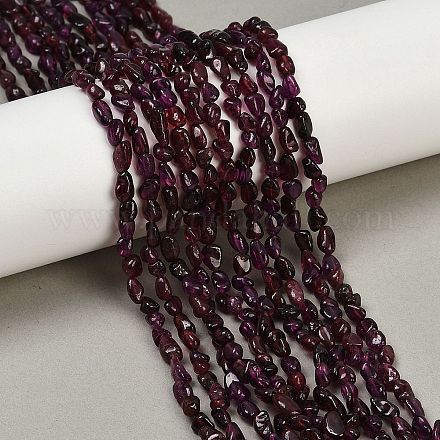 Нити бусин из натурального бразильского граната G-Q060-A01-1