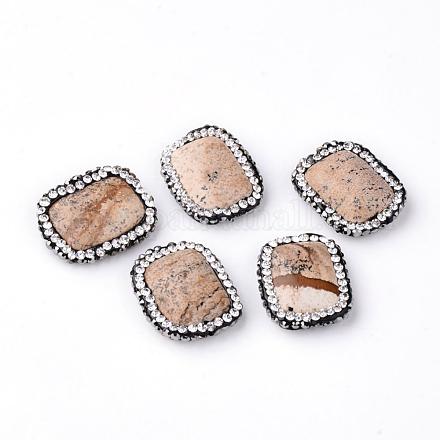 Natural Picture Jasper Beads G-S241-10-1