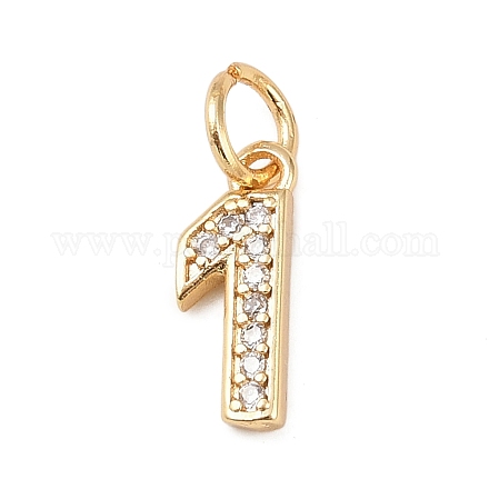 Латунные микропаве прозрачные кубические циркониевые подвески KK-G544-04G-01-1