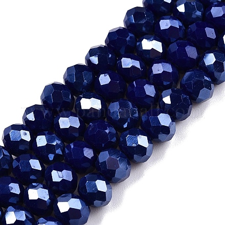 Стеклянные бусины с гальваническим покрытием  EGLA-A044-P6mm-A07-1