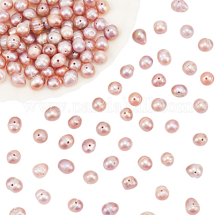 Nbeads 2 fili di perle di perle d'acqua dolce coltivate naturali PEAR-NB0001-32-1