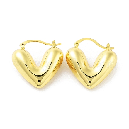Real 18K Gold Plated Brass Hoop Earrings KK-R150-01C-1