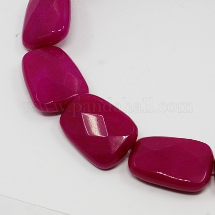 Dyed Natural White Jade Bead Strands G-N0022-11-1