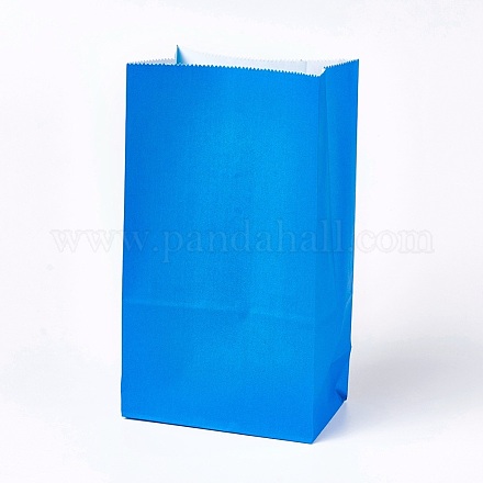 ピュアカラークラフト紙袋  食品保存袋  ハンドルなし  ベビーシャワーの子供の誕生日パーティーに  ドジャーブルー  23.5x13x8cm CARB-WH0008-04-1