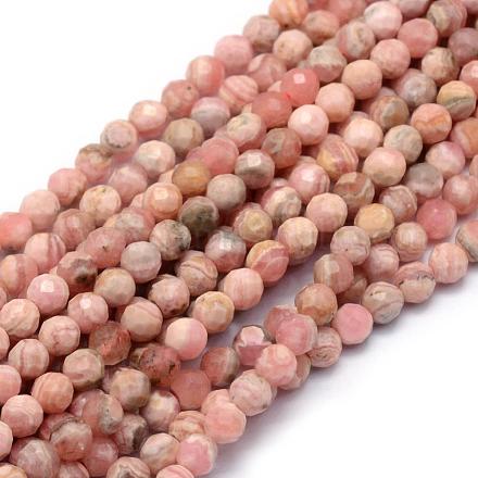 Chapelets de perles en rhodochrosite naturelle G-E411-11C-4mm-1