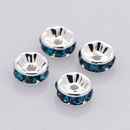 Brass Rhinestone Spacer Beads RB-A014-Z5mm-06S-NF-1