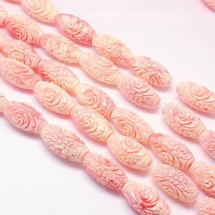 Synthetic Coral Beads Strands CORA-L031-10mm-06-1