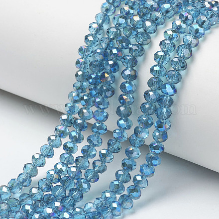 Chapelets de perles en verre électroplaqué EGLA-A034-T4mm-I04-1