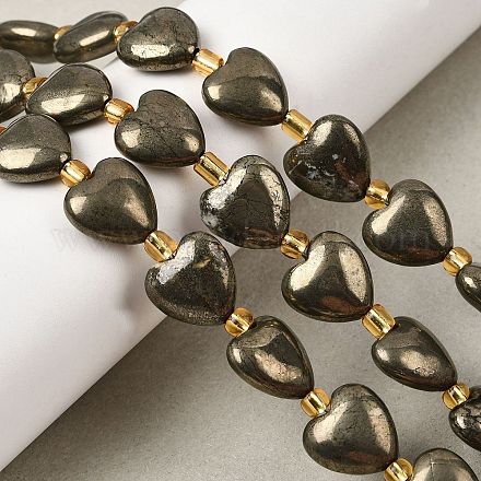 Природного пирита бисер нитей&nbsp;G-E590-02B-1