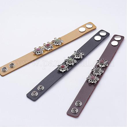 Bracelets d'accrochage en cuir BJEW-JB02578-1
