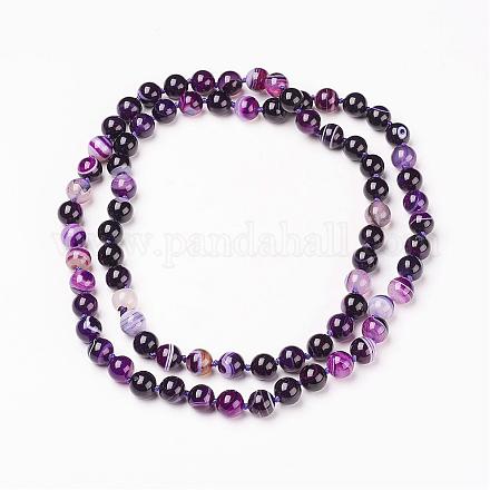 Natural Dyed Agate Multi-strand Necklaces NJEW-F136-A-03-1