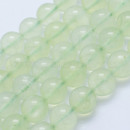 Chapelets de perles en préhnite naturelle G-L478-36-8mm-1