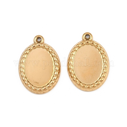 Оправы для подвесок из нержавеющей стали 304 в виде кабошонов STAS-L303-35G-1