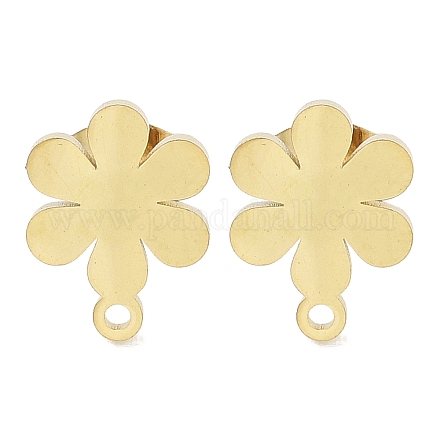 Фурнитура для сережек-гвоздиков из нержавеющей стали 304 с ионным покрытием (IP) STAS-I206-94G-1