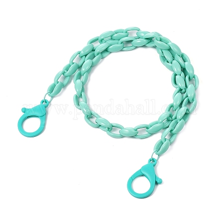 (venta de fábrica de fiestas de joyería) collares de cadena de cable de acrílico personalizados NJEW-JN02898-02-1