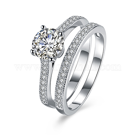 Moda 925 esterlina anillos de plata RJEW-BB18899-8-1