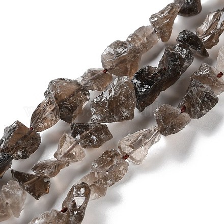 Brins naturels bruts de perles de quartz fumé G-B065-C17-1