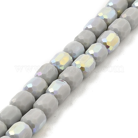Fili di perle di vetro imitazione giada smerigliata GLAA-P058-08A-01-1