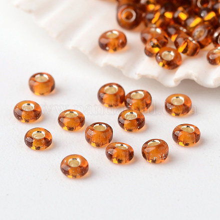 Perles de rocaille en verre rondes doublées d'argent transparent 12/0 grade a X-SEED-A022-F12-54B-1