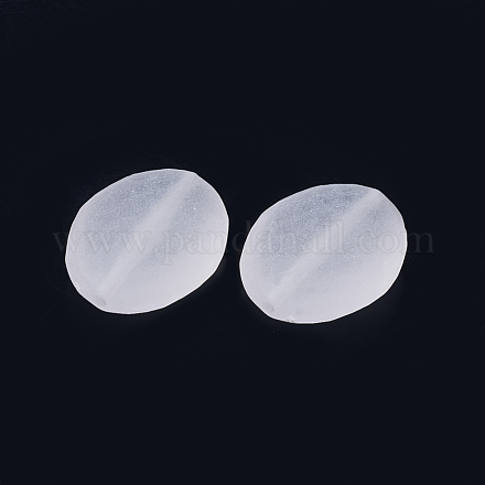 Abalorios de acrílico esmerilado transparentes FACR-S056-001-1