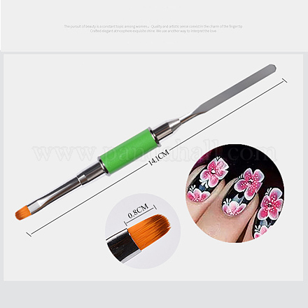Doppelkopf Nail Art Pinsel Stift und Farbpalette MRMJ-R052-91A-1