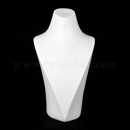 樹脂製V型ネックモデルディスプレイスタンド  ホワイト  15.3x16x29cm NDIS-D001-01A-1