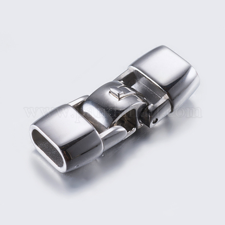 304 Stainless Steel Snap Lock Clasps STAS-P180-24P-1