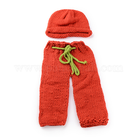Costume del beanie del bambino dell'uncinetto AJEW-R030-53-1