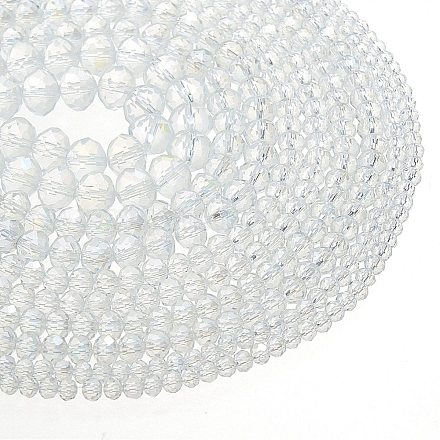 10 brins 4 styles galvanoplastie perles de verre brins EGLA-SZ0001-15-1