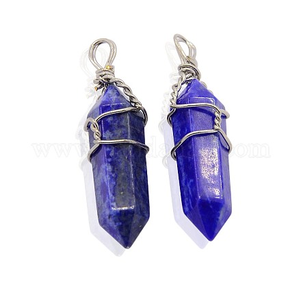Lapis-lazuli naturelles ont fait pendentifs G-N0062-03-1