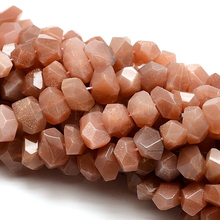 Nuggets Natural Sunstone Beads Strands G-E251-04-1
