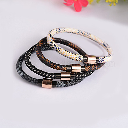 Bracelets de cordon en cuir PU BJEW-L497-03-1