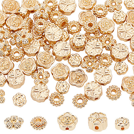 Dicosmétique 80 pièce 5 styles de perles d'espacement en forme de fleur FIND-DC0001-47-1