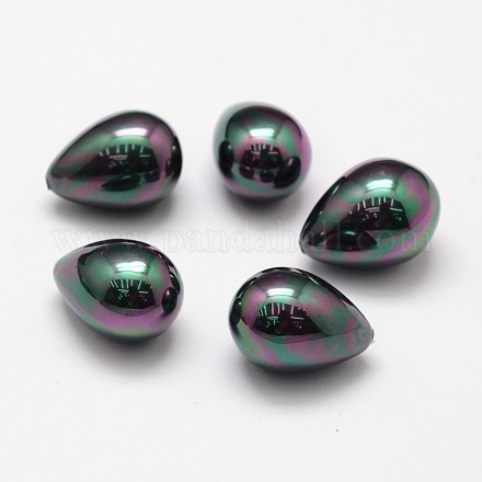 Perlas de concha de arco iris plateado BSHE-L032-06-1
