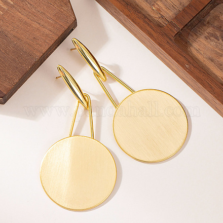 Плоские круглые серьги-гвоздики из сплава FS-WG56DB5-02-1