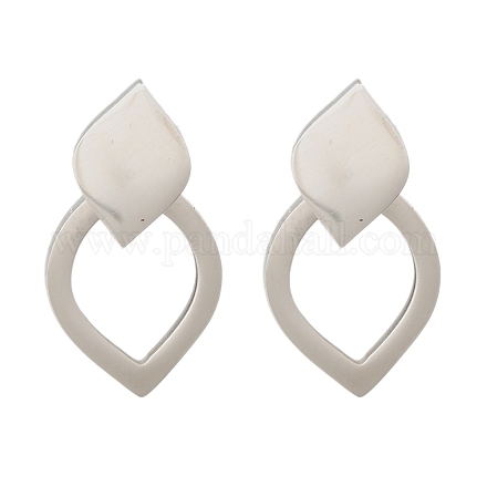 Серьги-гвоздики в форме капли из нержавеющей стали 304 EJEW-C118-01C-1