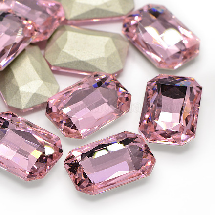 Faceted Rectangle Glass Pointed Back Rhinestone Cabochons RGLA-A017-18x27mm-S26-1