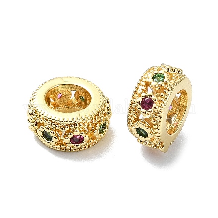 Покрытие стойки латунь микропаве прозрачные кубические циркониевые бусины KK-U014-06G-1